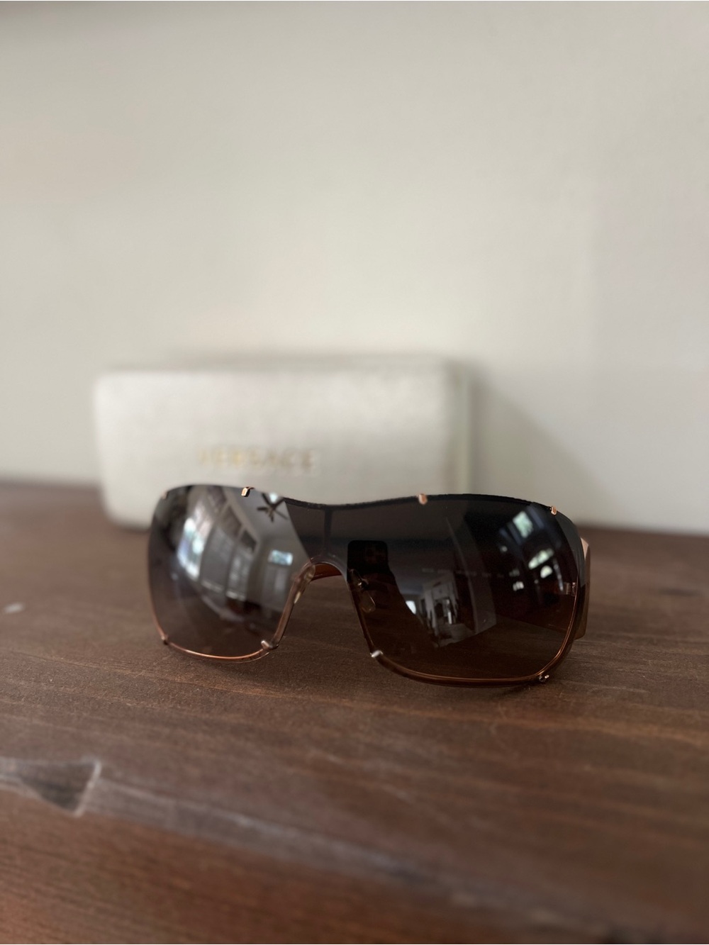 Versace Vintage 90s Rose/Caramel Frames/Lenses